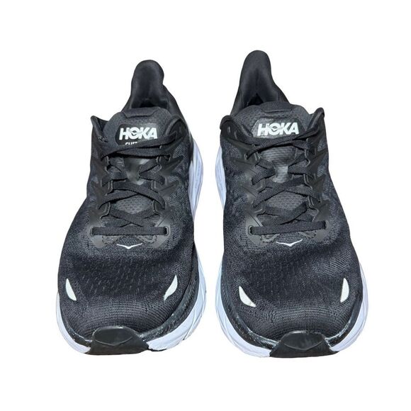Hoka Clifton 8 wide One One Men\'s Black and White Athletic Shoes size 9.5 2E main image 7